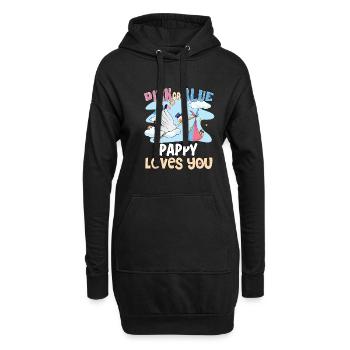 Pink or Blue Pappy t’aime le meilleur papa de tous les temps - Sweat-shirt à capuche long Femme - noir - Devant