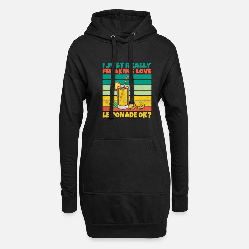 Limonade Geschenkideen - Hoodie-Kleid - Schwarz