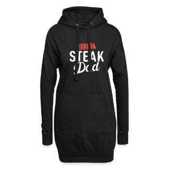 Steak-Liebhaber-Steak-Geschenk - Hoodie-Kleid - Schwarz - Vorne
