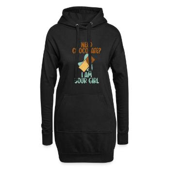 Cadeaux pour amateurs de chocolat - Sweat-shirt à capuche long Femme - noir - Devant