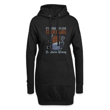 Cadeaux pour amateurs de chocolat - Sweat-shirt à capuche long Femme - noir - Devant
