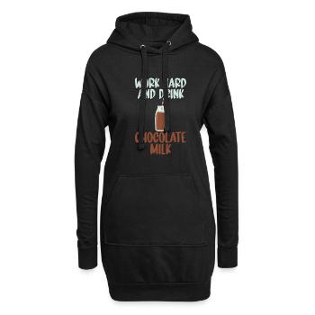Cadeaux pour amateurs de lait au chocolat - Sweat-shirt à capuche long Femme - noir - Devant