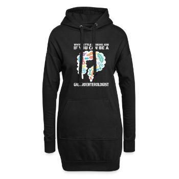 Pourquoi faire un travail ennuyeux - Sweat-shirt à capuche long Femme - noir - Devant