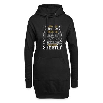 Alle Entspannen, Der Chirurg Ist Hier Arzt - Hoodie-Kleid - Schwarz - Vorne