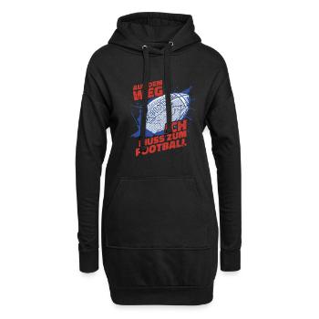 Aus Dem Weg Ich Muss Zum Football - Hoodie-Kleid - Schwarz - Vorne