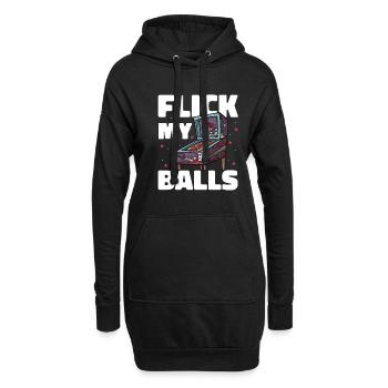 Drôle de flipper rétro dessin animé - Sweat-shirt à capuche long Femme - noir - Devant