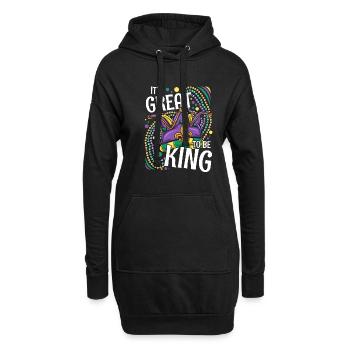 Mardi Gras Fasching Karneval - Hoodie-Kleid - Schwarz - Vorne