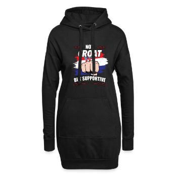 Not Croat But Supportive Travel Tourist Croat - Hoodie-Kleid - Schwarz - Vorne
