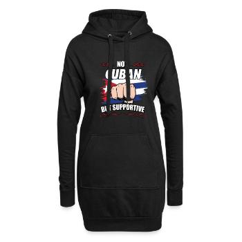 Not Cuban But Supportive Travel Tourist Cuban Cuba - Hoodie-Kleid - Schwarz - Vorne