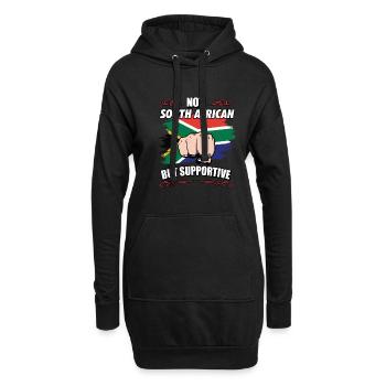 Pas sud-africain mais touristique de voyage de soutien - Sweat-shirt à capuche long Femme - noir - Devant
