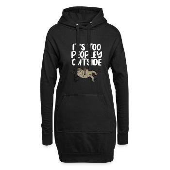 Faultier Liebhaber Faultier Geschenk - Hoodie-Kleid - Schwarz - Vorne