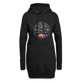 Verrückte Bekloppte Mama Mutter Muttertag Spruch - Hoodie-Kleid - Schwarz - Vorne