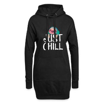 Faultier Liebhaber Faultier Geschenk - Hoodie-Kleid - Schwarz - Vorne
