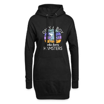 Hamster Liebhaber Hamster Geschenk - Hoodie-Kleid - Schwarz - Vorne