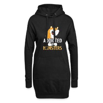 Hamster Liebhaber Hamster Geschenk - Hoodie-Kleid - Schwarz - Vorne