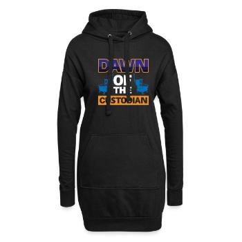 Die Morgendämmerung des Hüters - Hoodie-Kleid - Schwarz - Vorne