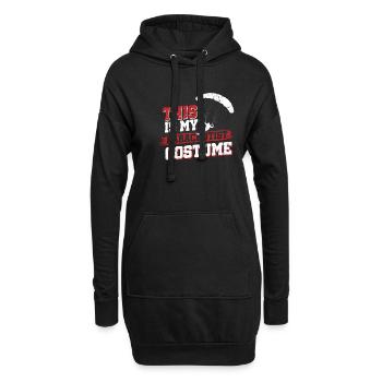 Voici mon costume de parachutiste - Sweat-shirt à capuche long Femme - noir - Devant