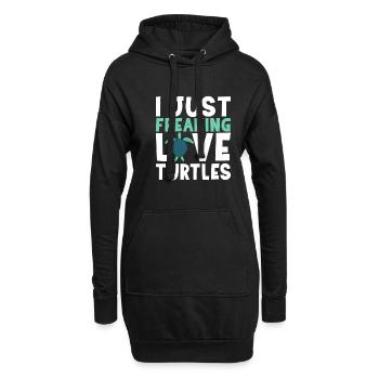 Turtle Owner Gift Turtle Lover - Sweat-shirt à capuche long Femme - noir - Devant