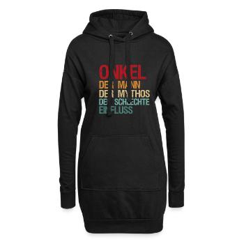 Onkel Der Mann Der Mythos Der Schlechte Einfluss - Hoodie-Kleid - Schwarz - Vorne