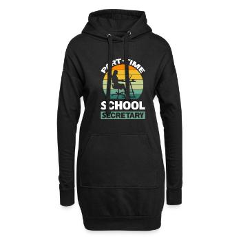 Schulsekretärin Teilzeit - Hoodie-Kleid - Schwarz - Vorne