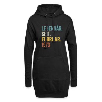 50 ans légendaires depuis février 1973 50e anniversaire - Sweat-shirt à capuche long Femme - noir - Devant