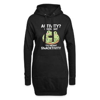 Activité Je pensais que vous vouliez dire grignotation - Sweat-shirt à capuche long Femme - noir - Devant