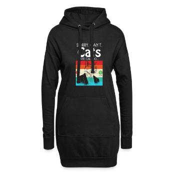 Cadeau Propriétaire de chat Cadeau de chat - Sweat-shirt à capuche long Femme - noir - Devant