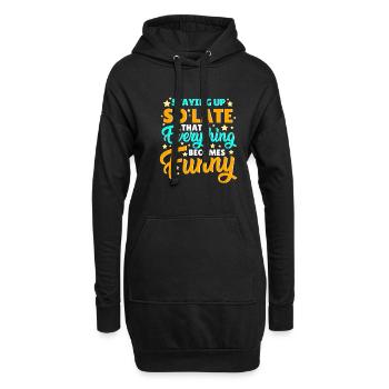 Dormir dormir tard Dire - Sweat-shirt à capuche long Femme - noir - Devant