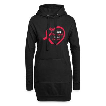 Das Herz Wird Nicht Dement Altenpfleger Demenz - Hoodie-Kleid - Schwarz - Vorne