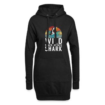 Cadeau de requin Amoureux des requins - Sweat-shirt à capuche long Femme - noir - Devant