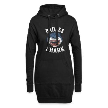 Cadeau de requin Amoureux des requins - Sweat-shirt à capuche long Femme - noir - Devant