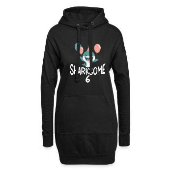 Cadeau de requin Amoureux des requins - Sweat-shirt à capuche long Femme - noir - Devant