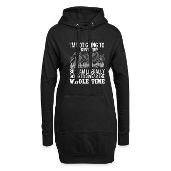 Déclaration cadeau de randonnée amusante - Sweat-shirt à capuche long Femme - noir - Devant