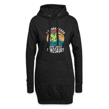 Dinosaurier Geschenk Dino Liebhaber Geschenk - Hoodie-Kleid - Schwarz - Vorne