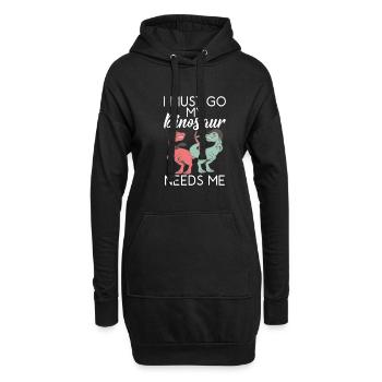 Dinosaurier Geschenk Dino Liebhaber Geschenk - Hoodie-Kleid - Schwarz - Vorne