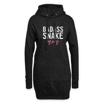Schlange Geschenk Schlangenliebhaber - Hoodie-Kleid - Schwarz - Vorne