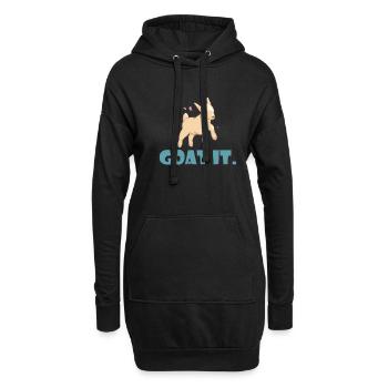 Ziegengeschenk Ziegenliebhaber Geschenk - Hoodie-Kleid - Schwarz - Vorne