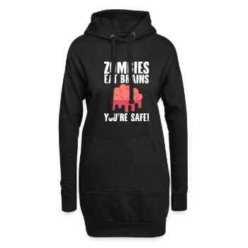 Halloween horreur effrayant dicton - Sweat-shirt à capuche long Femme - noir - Devant