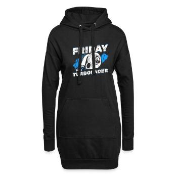 Les vendredis pour le réglage du turbocompresseur Déplacement de course de voitures - Sweat-shirt à capuche long Femme - noir - Devant