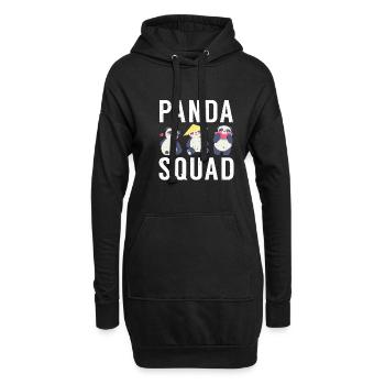 Panda Geschenke Panda Liebhaber - Hoodie-Kleid - Schwarz - Vorne