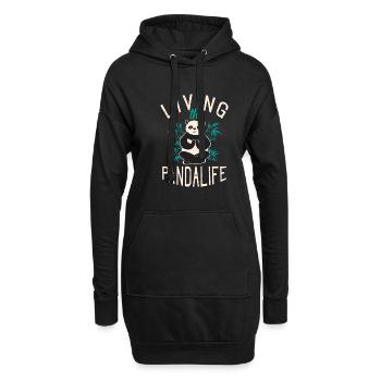Panda Geschenke Panda Liebhaber - Hoodie-Kleid - Schwarz - Vorne