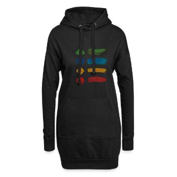 Jeu de rôle D20 Dice Jeu de société Nuit - Sweat-shirt à capuche long Femme - noir - Devant