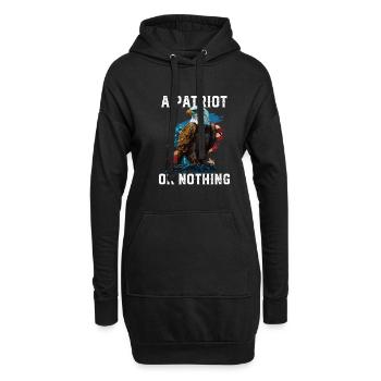 A Patriot or Nothing American Bald Eagle - Hoodie-Kleid - Schwarz - Vorne