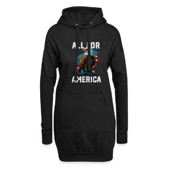 All for America American Bald Eagle USA Flag - Hoodie-Kleid - Schwarz - Vorne