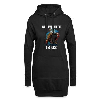 Tout ce dont nous avons besoin, c’est d’un patriotisme américain patriotique 4 juillet - Sweat-shirt à capuche long Femme - noir - Devant