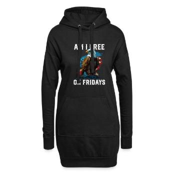 Suis-je libre le vendredi Patriotisme Patriotique - Sweat-shirt à capuche long Femme - noir - Devant