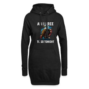 On I Free to Go Tonight Patriotic American USA - Sweat-shirt à capuche long Femme - noir - Devant