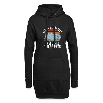 Cadeau du propriétaire du rat Rats Lover - Sweat-shirt à capuche long Femme - noir - Devant