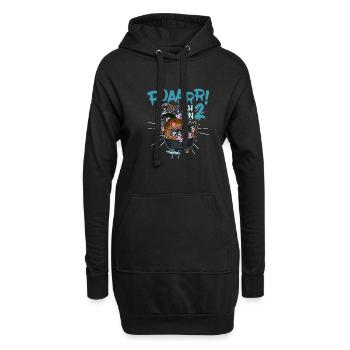 Parasaurolophus Kinder Spruch Schule Dinosaurier - Hoodie-Kleid - Schwarz - Vorne