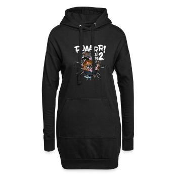 Parasaurolophus Kinder Spruch Schule Dinosaurier - Hoodie-Kleid - Schwarz - Vorne